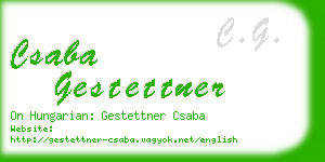 csaba gestettner business card